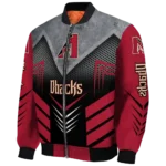 arizona diamondbacks arrow layer red black bomber jacket best selling.webp