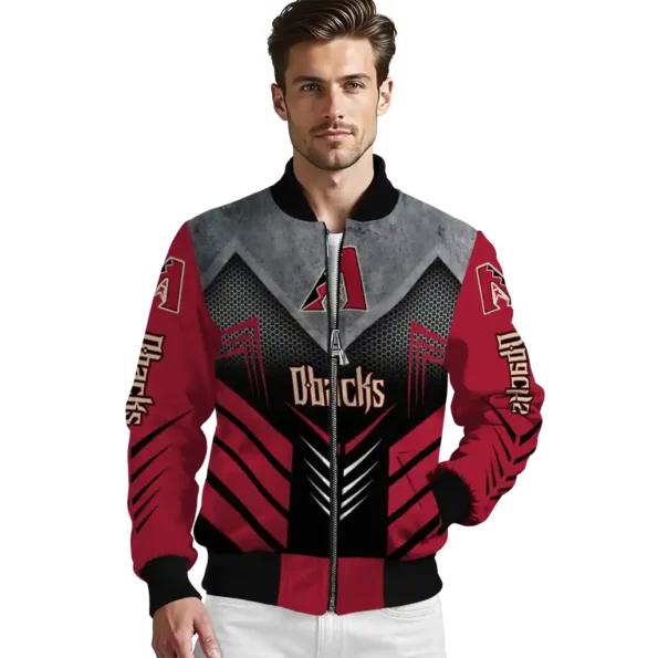 arizona diamondbacks arrow layer red black bomber jacket high quality.webp