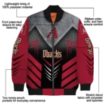 arizona diamondbacks arrow layer red black bomber jacket best selling.webp
