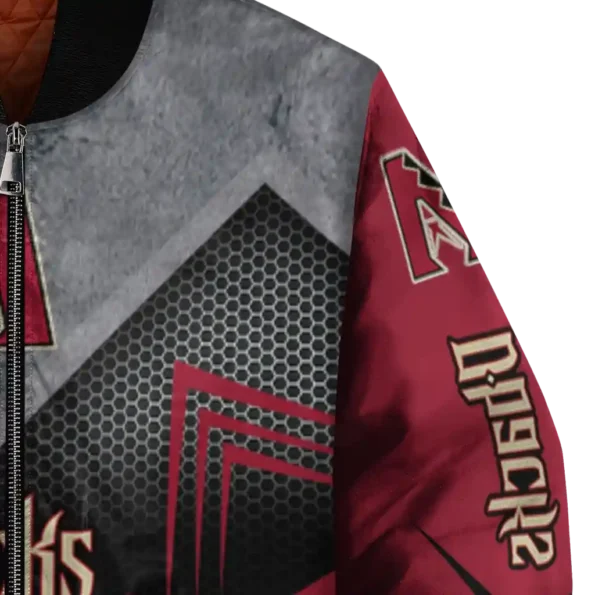 arizona diamondbacks arrow layer red black bomber jacket premium grade.webp