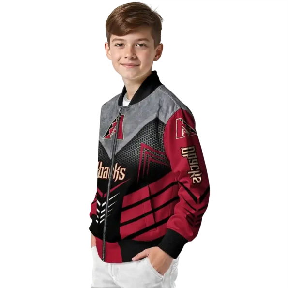 arizona diamondbacks arrow layer red black bomber jacket trendy.webp