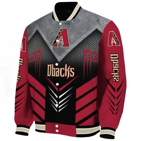 arizona diamondbacks arrow layer red black varsity jacket best selling