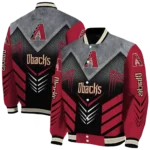 arizona diamondbacks arrow layer red black varsity jacket best selling