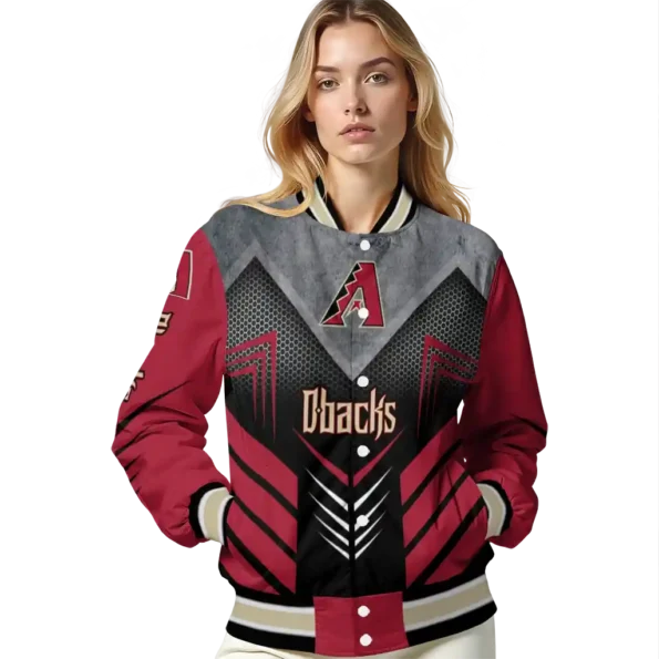 arizona diamondbacks arrow layer red black varsity jacket latest model