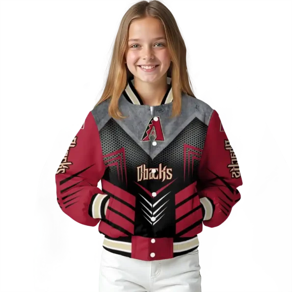 arizona diamondbacks arrow layer red black varsity jacket top rated