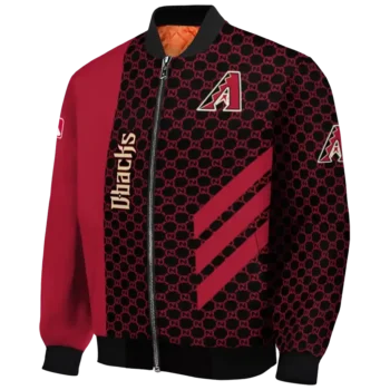 arizona diamondbacks triple side stripes red black bomber jacket best selling.webp