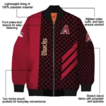 arizona diamondbacks triple side stripes red black bomber jacket best selling.webp
