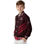 arizona diamondbacks triple side stripes red black varsity jacket best selling