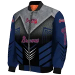 atlanta braves arrow layer navy black bomber jacket best selling.webp