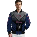 atlanta braves arrow layer navy black bomber jacket best selling.webp