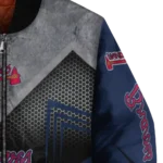 atlanta braves arrow layer navy black bomber jacket best selling.webp
