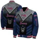 atlanta braves arrow layer navy black varsity jacket best selling