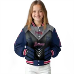 atlanta braves arrow layer navy black varsity jacket best selling
