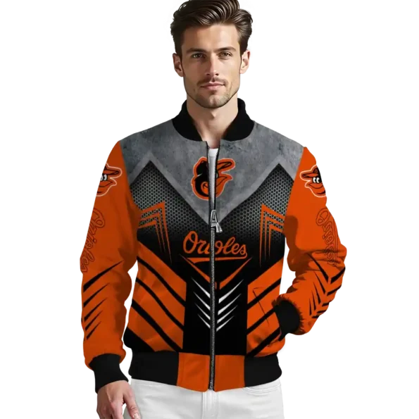 baltimore orioles arrow layer orange black bomber jacket high quality