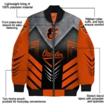 baltimore orioles arrow layer orange black bomber jacket best selling