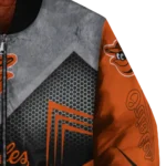 baltimore orioles arrow layer orange black bomber jacket best selling