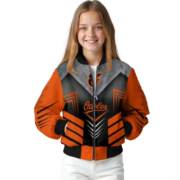 baltimore orioles arrow layer orange black bomber jacket top rated