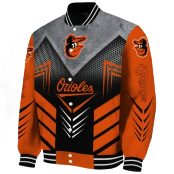 baltimore orioles arrow layer orange black varsity jacket best selling