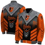 baltimore orioles arrow layer orange black varsity jacket best selling