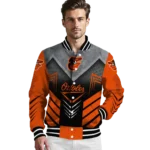 baltimore orioles arrow layer orange black varsity jacket best selling