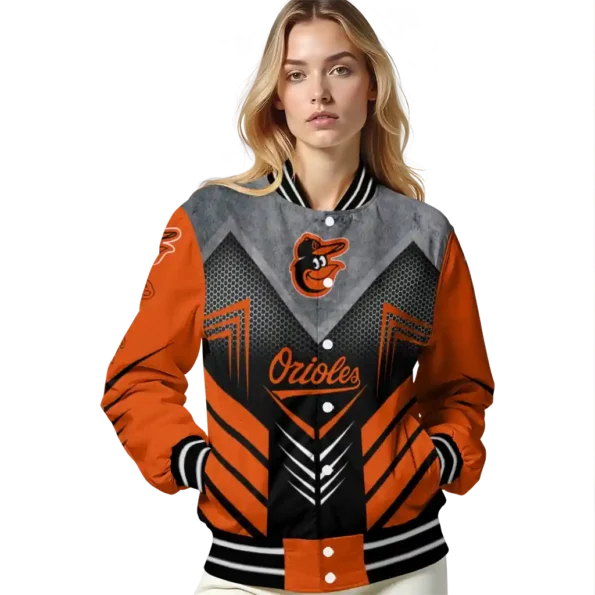 baltimore orioles arrow layer orange black varsity jacket latest model