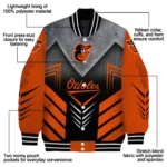 baltimore orioles arrow layer orange black varsity jacket best selling