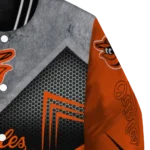baltimore orioles arrow layer orange black varsity jacket best selling