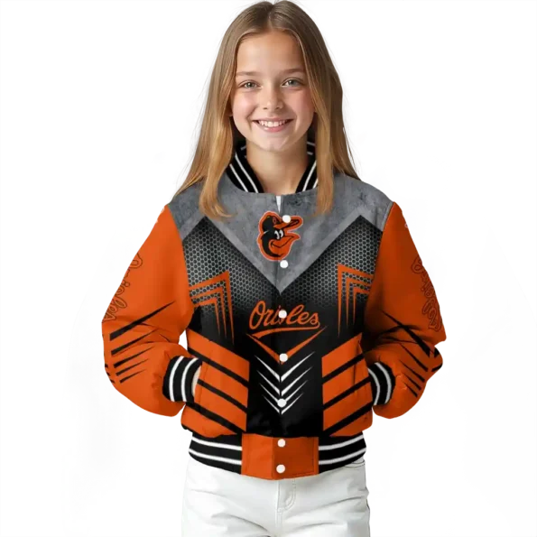 baltimore orioles arrow layer orange black varsity jacket top rated