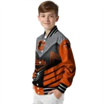 baltimore orioles arrow layer orange black varsity jacket best selling