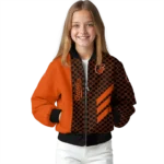 baltimore orioles triple side stripes orange black bomber jacket best selling