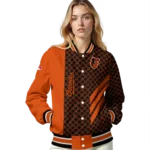 baltimore orioles triple side stripes orange black varsity jacket best selling