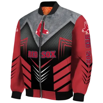 boston red sox arrow layer red black bomber jacket best selling