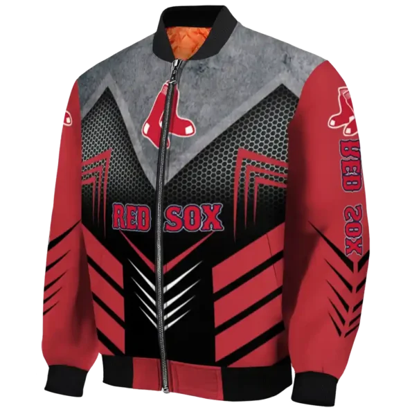 boston red sox arrow layer red black bomber jacket best selling