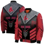 boston red sox arrow layer red black bomber jacket best selling