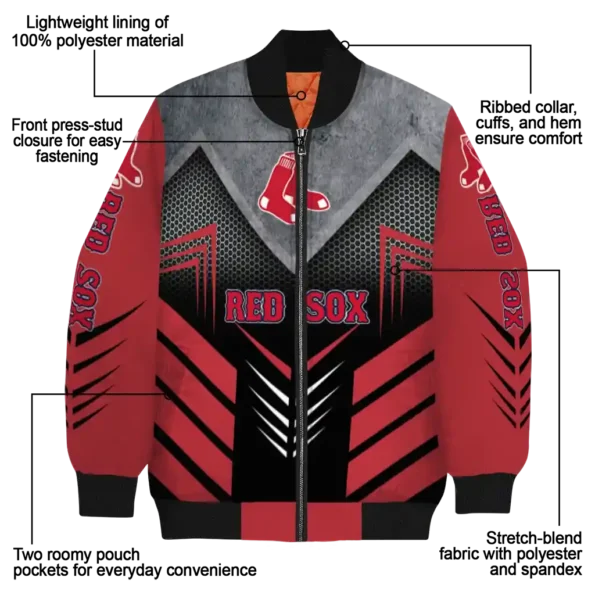 boston red sox arrow layer red black bomber jacket new arrival