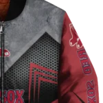 boston red sox arrow layer red black bomber jacket best selling