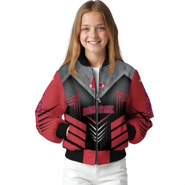 boston red sox arrow layer red black bomber jacket top rated