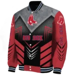 boston red sox arrow layer red black varsity jacket best selling