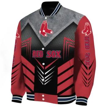 boston red sox arrow layer red black varsity jacket best selling