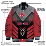 boston red sox arrow layer red black varsity jacket best selling