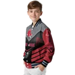 boston red sox arrow layer red black varsity jacket best selling