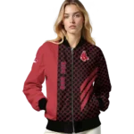 boston red sox triple side stripes red black bomber jacket best selling