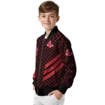 boston red sox triple side stripes red black bomber jacket best selling