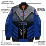 chicago cubs arrow layer blue black bomber jacket best selling