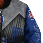 chicago cubs arrow layer blue black bomber jacket best selling
