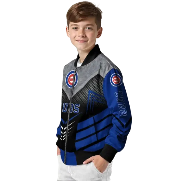 chicago cubs arrow layer blue black bomber jacket trendy
