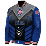 chicago cubs arrow layer blue black varsity jacket best selling