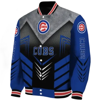 chicago cubs arrow layer blue black varsity jacket best selling
