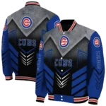 chicago cubs arrow layer blue black varsity jacket best selling