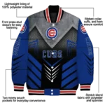chicago cubs arrow layer blue black varsity jacket best selling